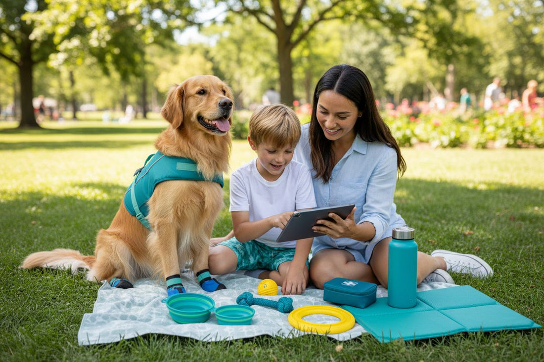 dog summer gear, outdoor dog checklist, pet owner summer
