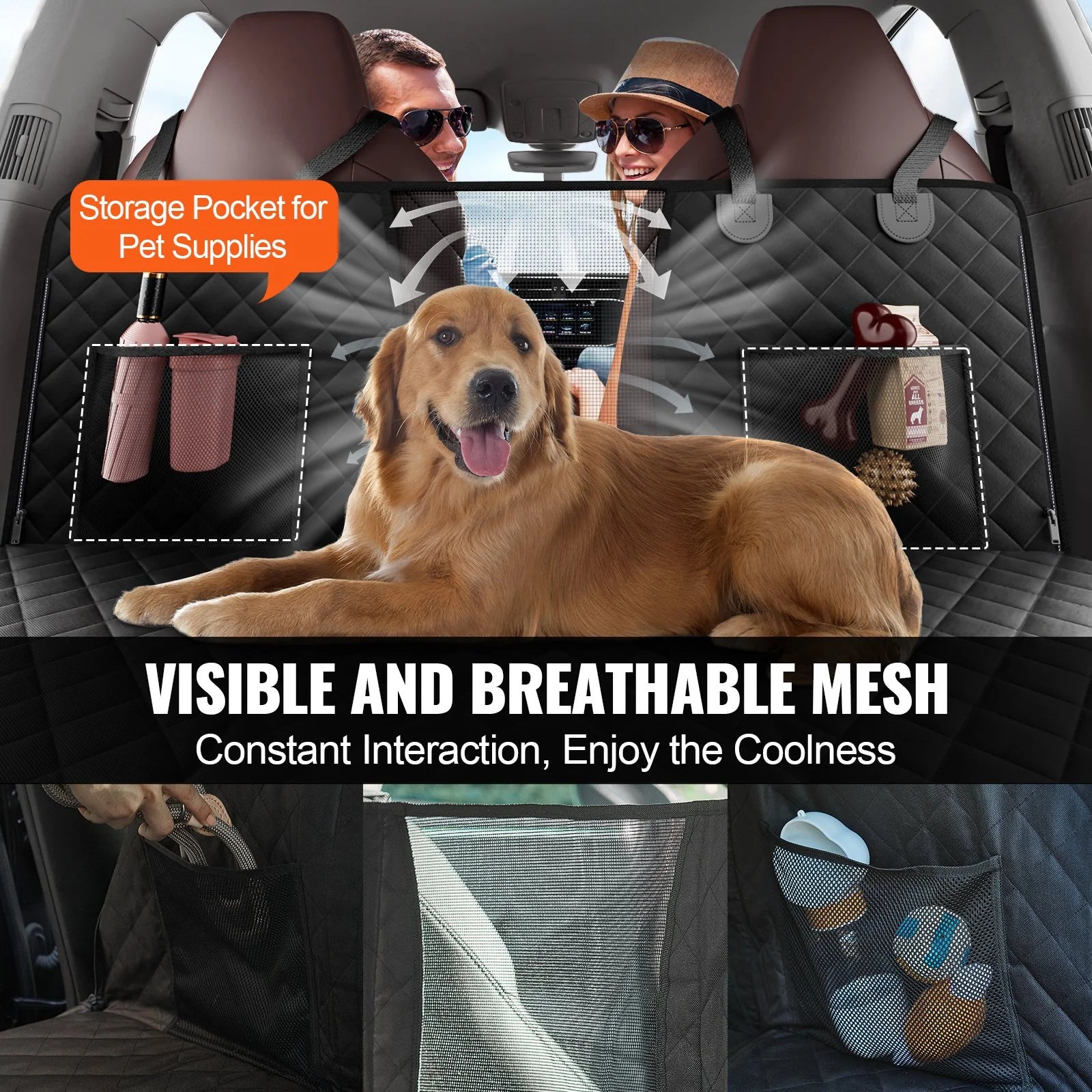 Dog Car Seat Cover for Back Seat 