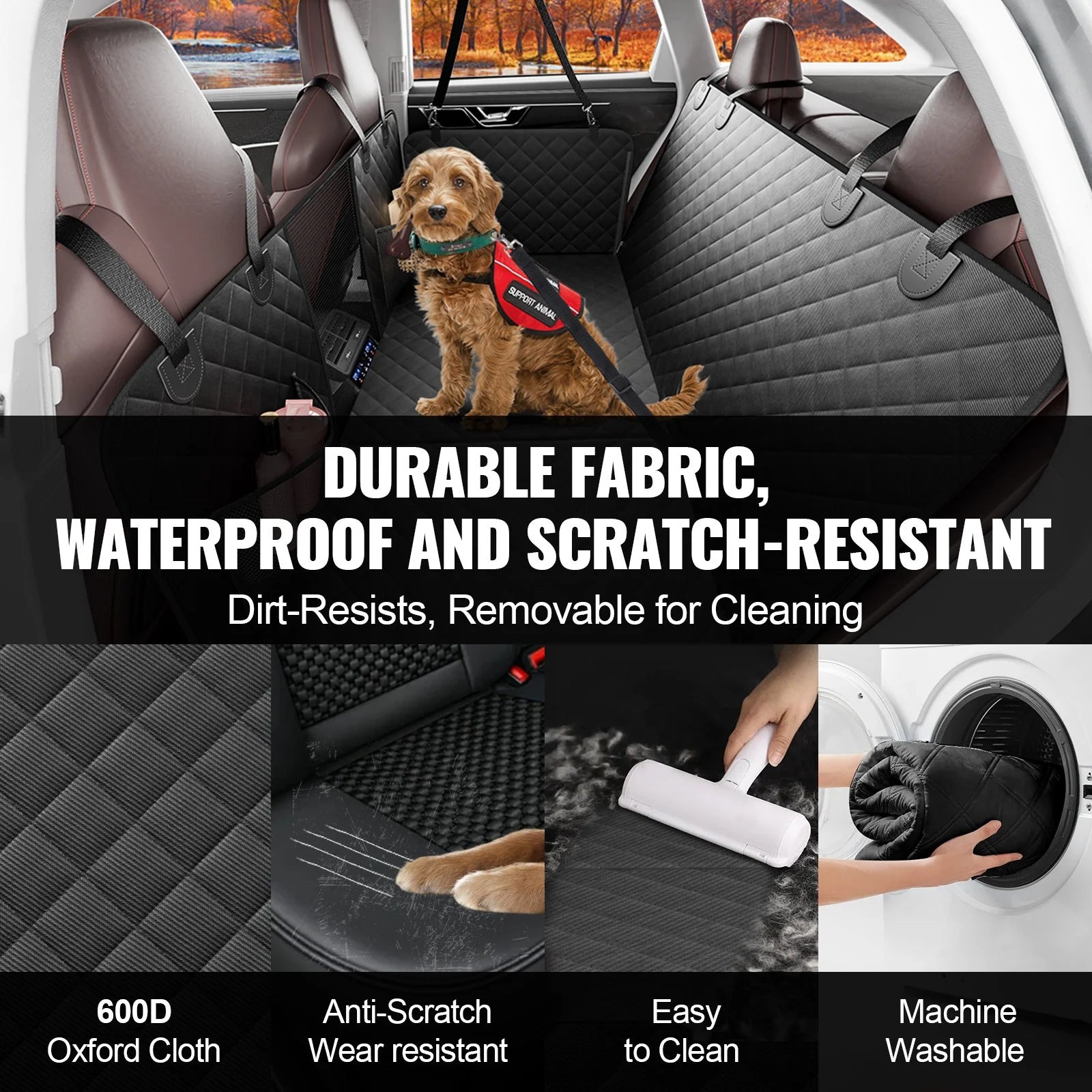 Dog Car Seat Cover for Back Seat 