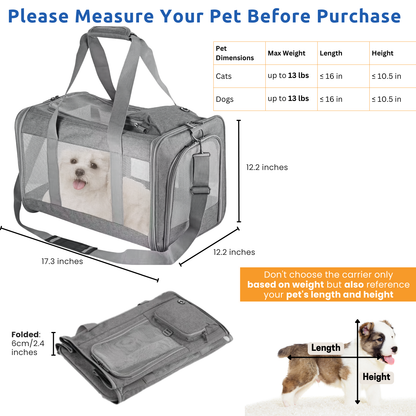 Airline-approved Pet carrier for Dogs and Cats