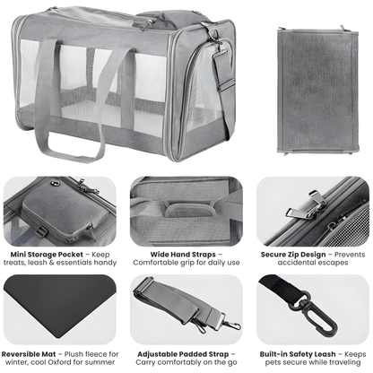Airline-approved Pet carrier for Dogs and Cats