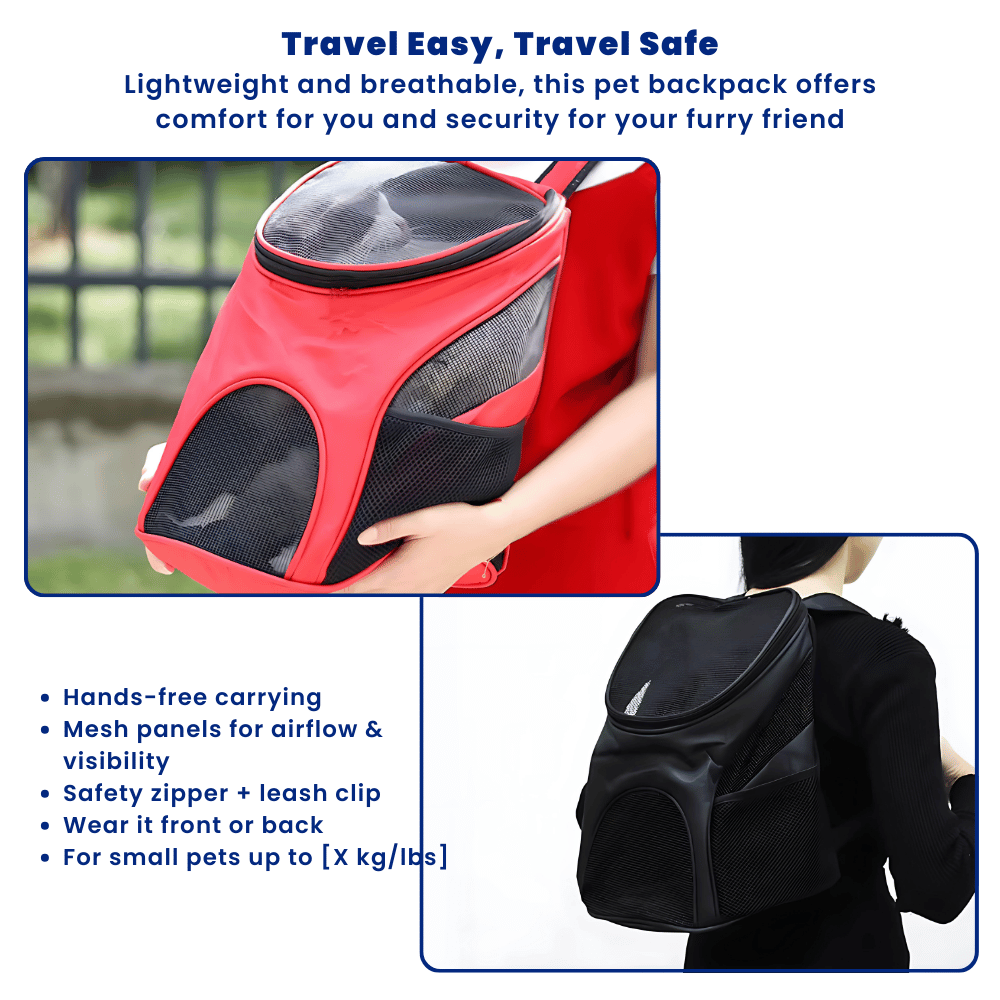 Comfy Small Pet Travel Backpack - Yappyboo 