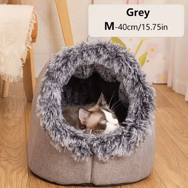 Cat Bed Comfortable Pet Sleeping Bed, Portable Cat Bed Warm and Thickened Pet Bed with Handle Portable Cat Bed