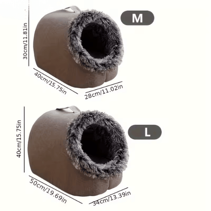 Cat Bed Comfortable Pet Sleeping Bed, Portable Cat Bed Warm and Thickened Pet Bed with Handle Portable Cat Bed