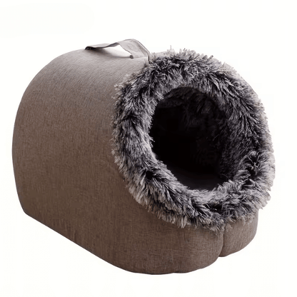 Cat Bed Comfortable Pet Sleeping Bed, Portable Cat Bed Warm and Thickened Pet Bed with Handle Portable Cat Bed