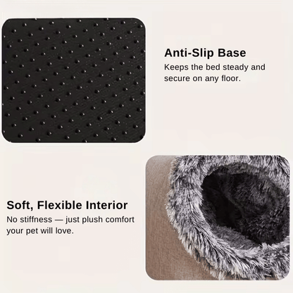 Cat Bed Comfortable Pet Sleeping Bed, Portable Cat Bed Warm and Thickened Pet Bed with Handle Portable Cat Bed