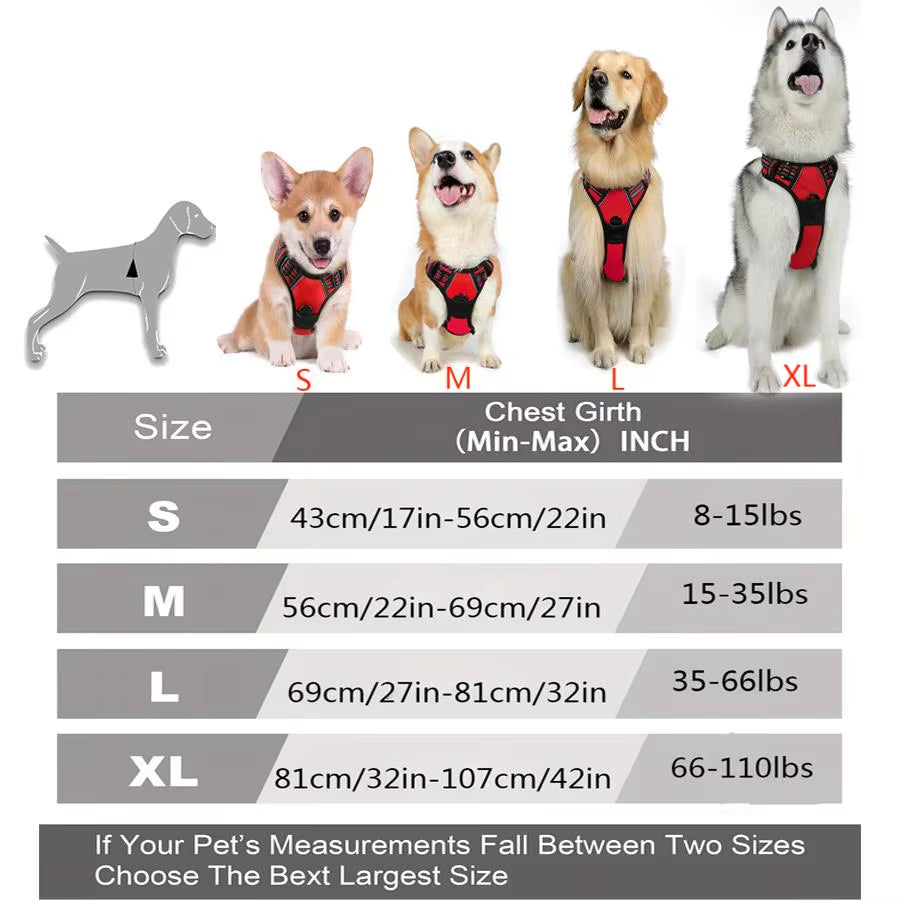 No Pull Dog Harness for Large Dog Walking