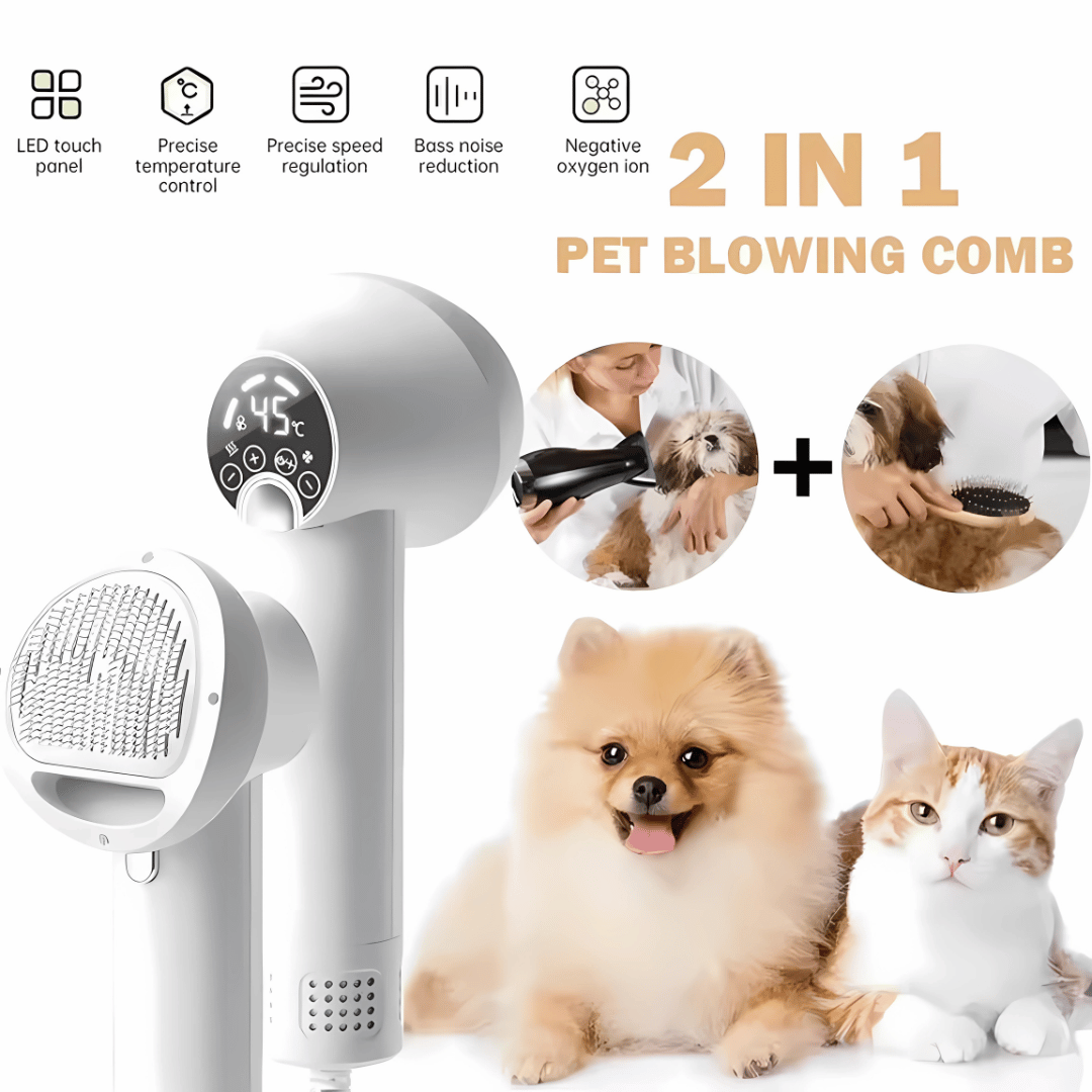 Pet Hair Care Dryer Brush - Yappyboo 