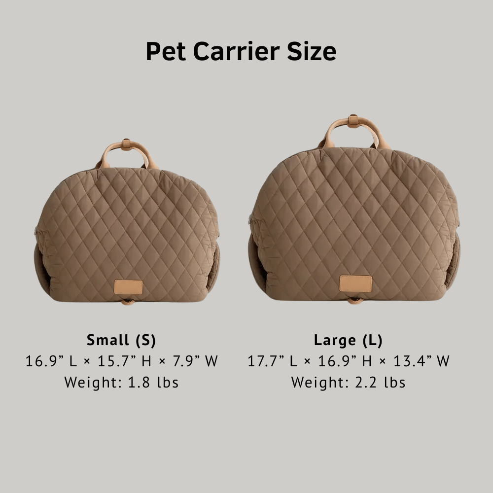 Luxury Quilted Dog Carrier Bag and Booster Seat