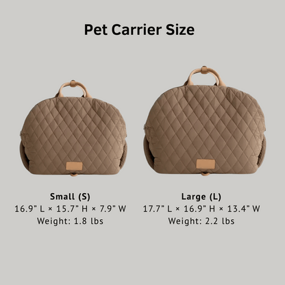 Luxury Quilted Dog Carrier Bag and Booster Seat