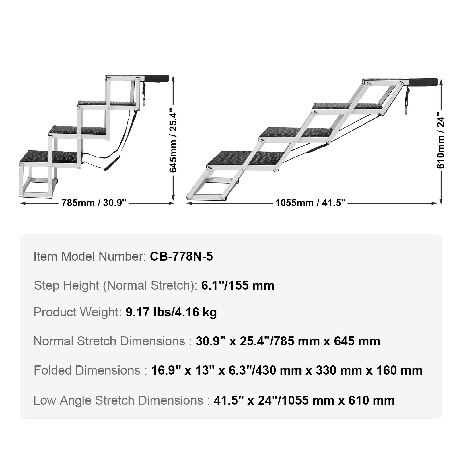 Easy Climb Dog Car Stairs