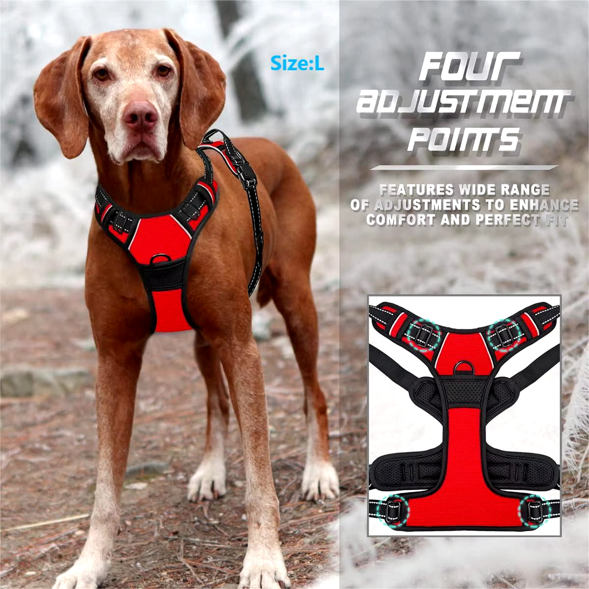No Pull Dog Harness for Large Dog Walking