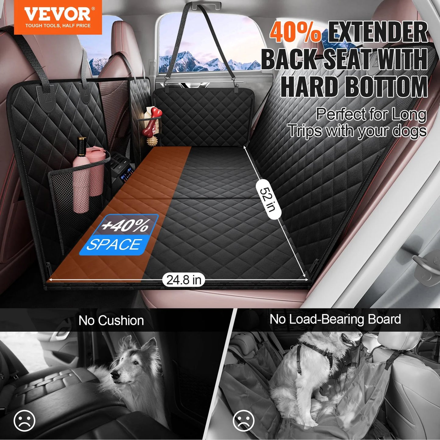 Dog Car Seat Cover for Back Seat 