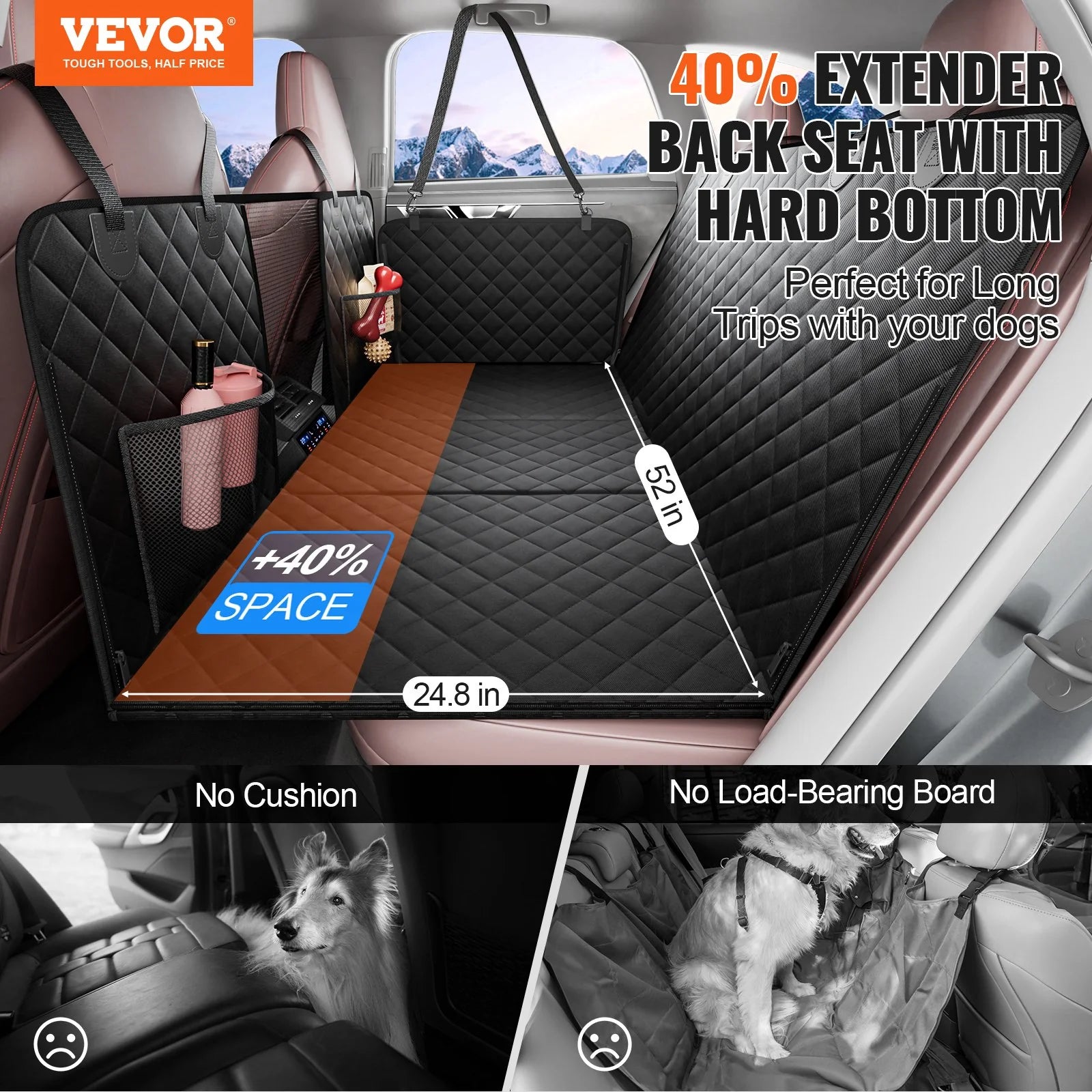 Dog Car Seat Cover for Back Seat 