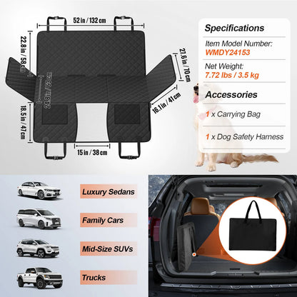 Dog Car Seat Cover for Back Seat 