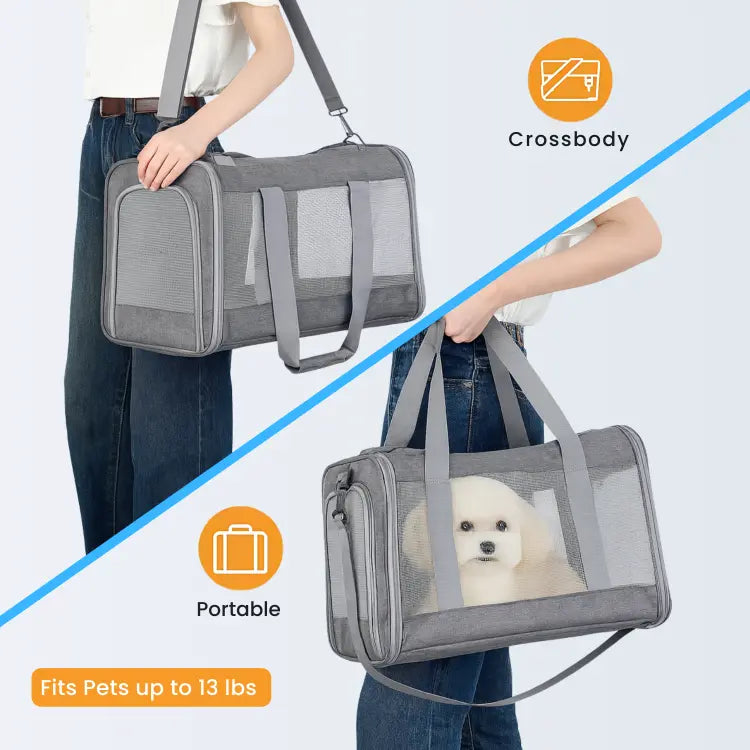  Airline-approved Pet carrier for Dogs and Cats 