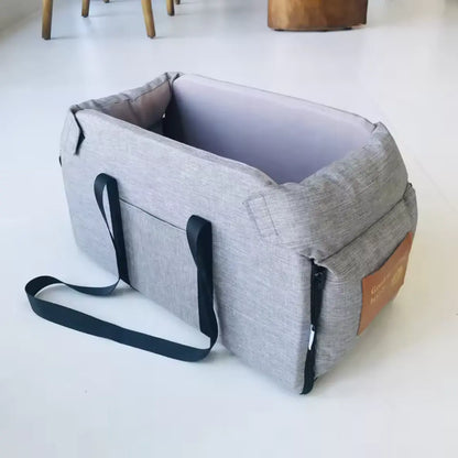 Center Console Dog Car Seat – Portable Travel Bed for Small Dogs, Washable & Safe