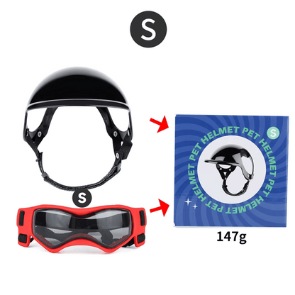 Protective Dog Helmet & Goggles Set for Safe Outdoor Adventures - Yappyboo 