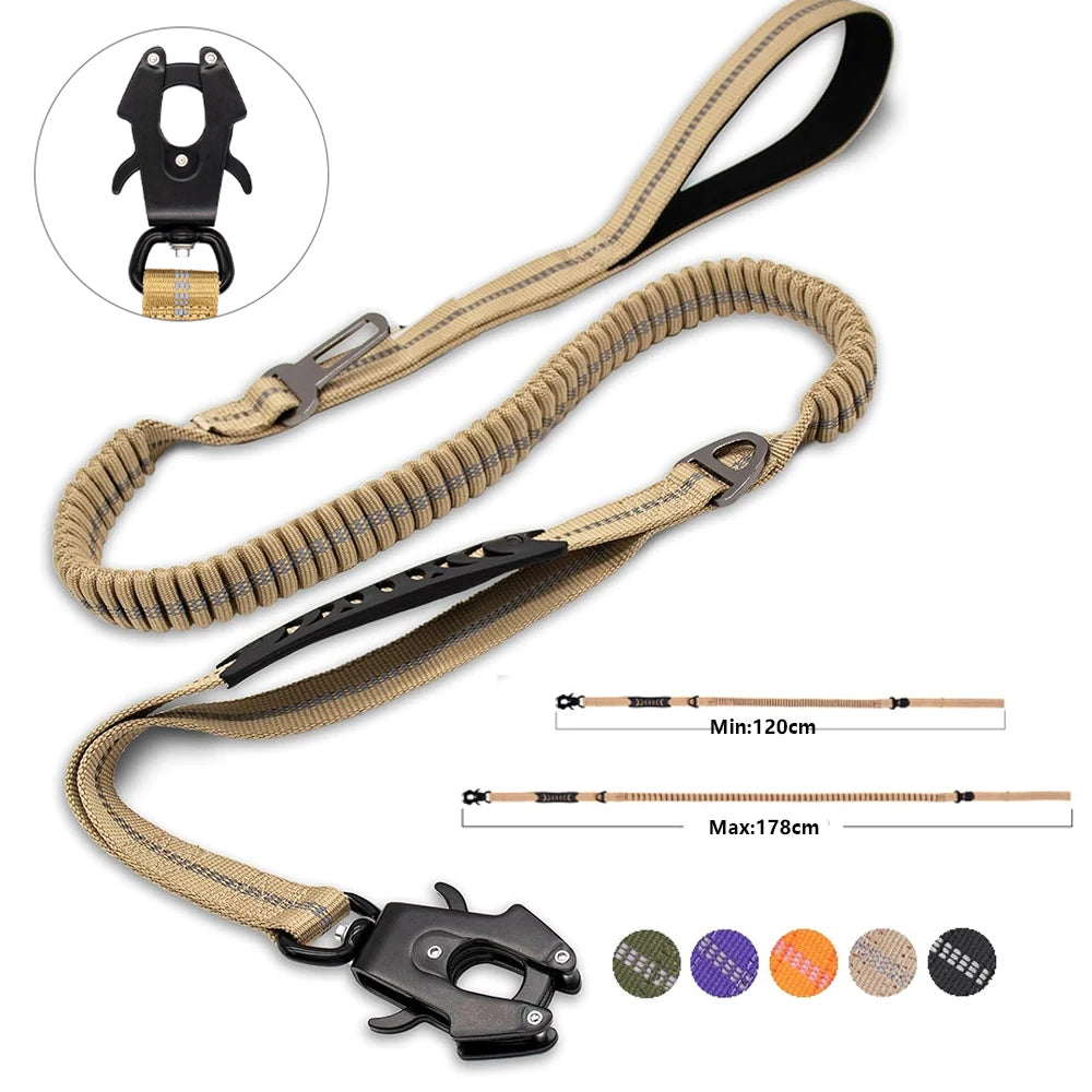 Shock Absorbing Pet Leashes with Car Seatbelt