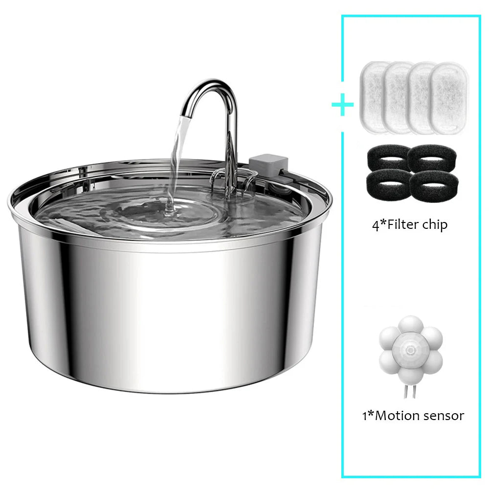 Quiet Stainless Pet Water Fountain