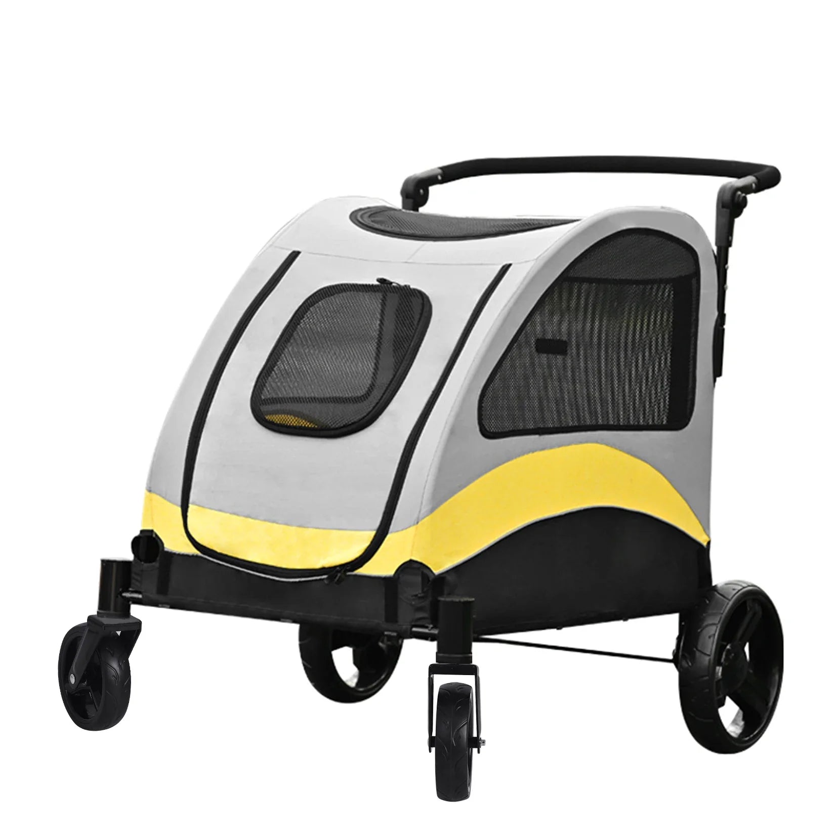 Portable Dog Stroller 4 Wheels for Large Dogs 