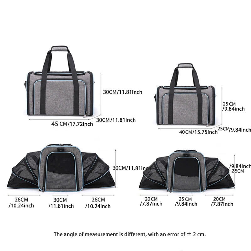 Expandable Cozy Pet Travel Carrier