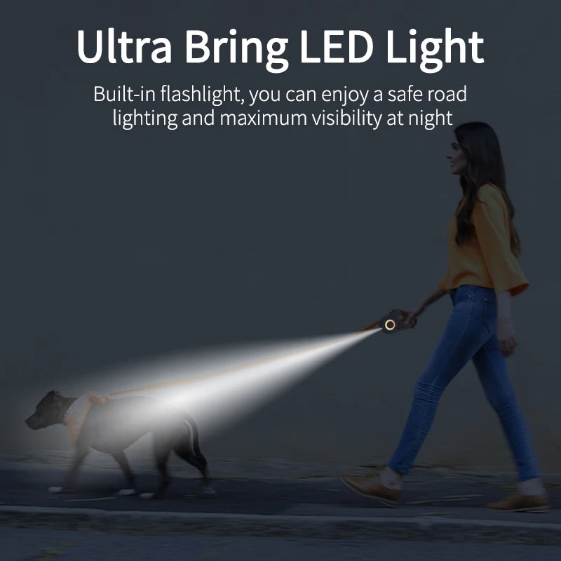 BrightPath Retractable Dog Leash