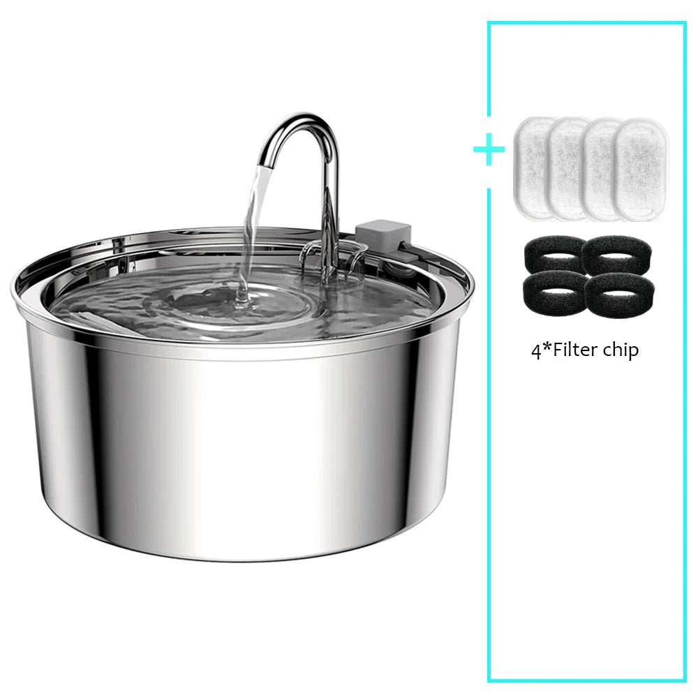 Quiet Stainless Pet Water Fountain