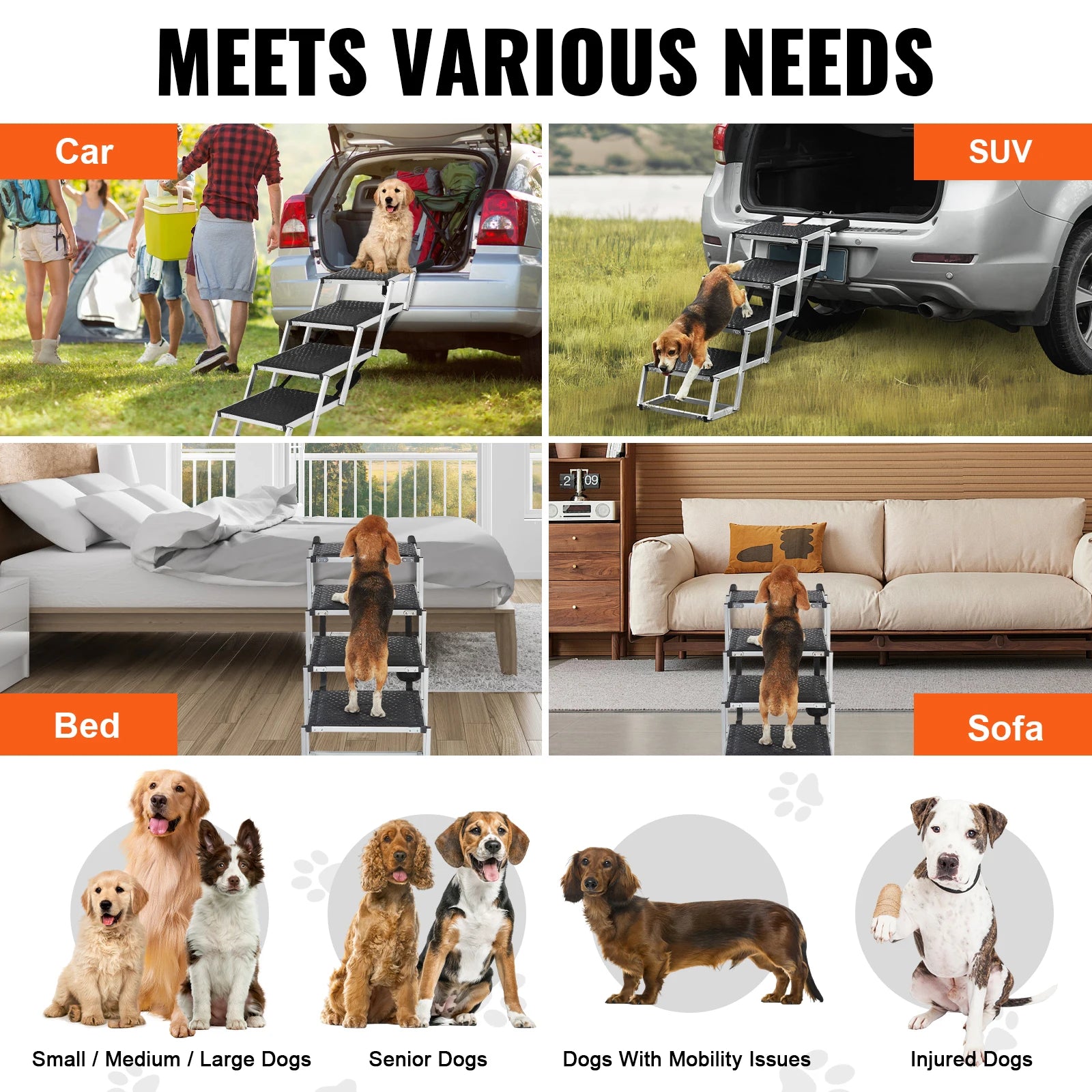 Easy Climb Dog Car Stairs