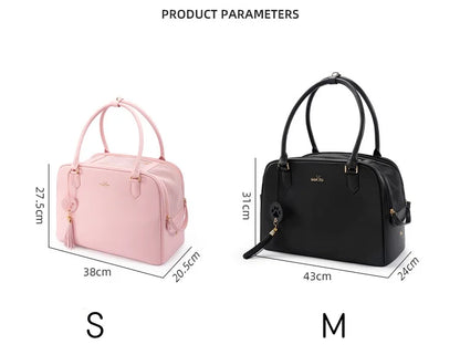Chic Leather Pet Travel Bag
