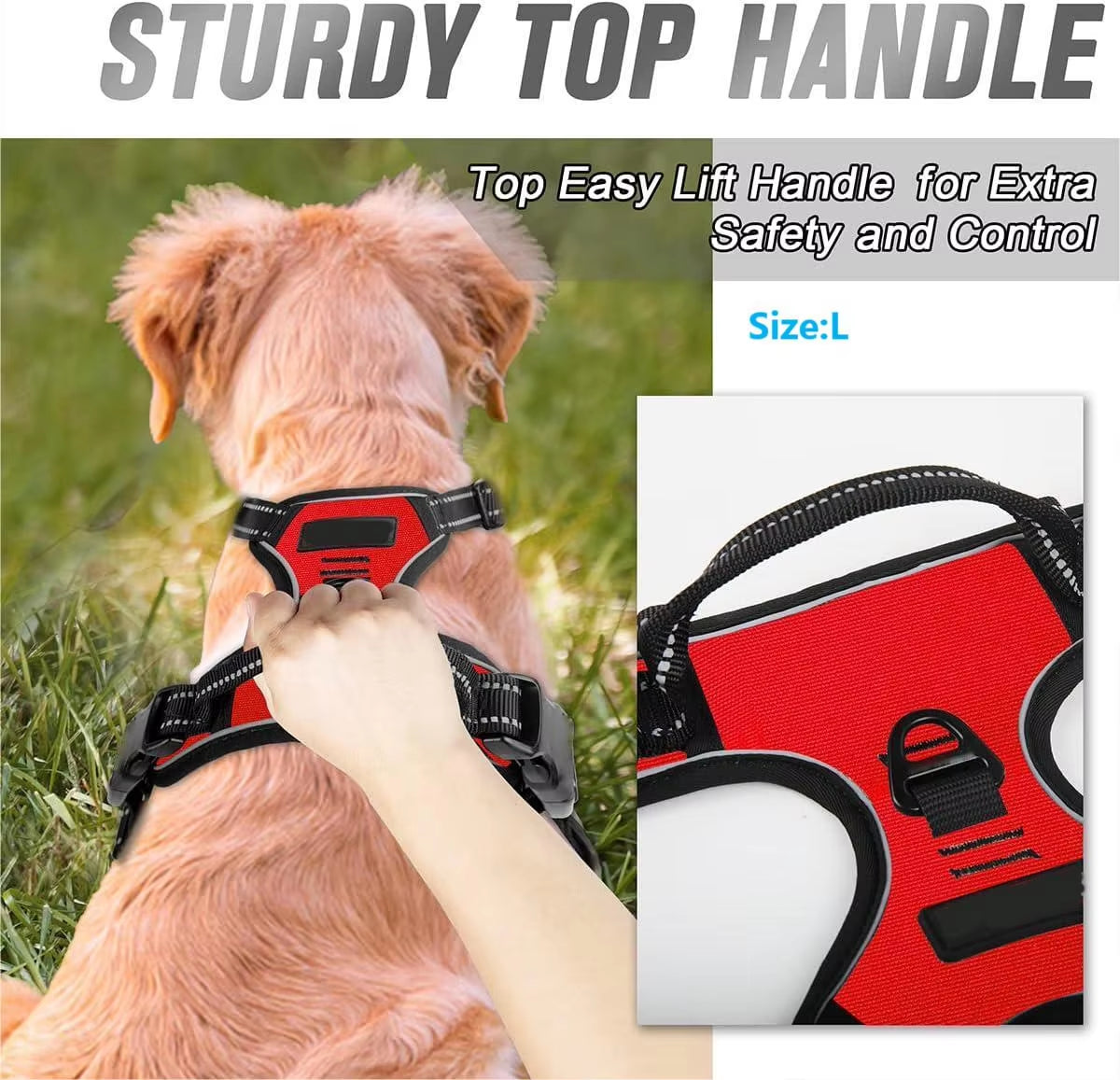 No Pull Dog Harness for Large Dog Walking