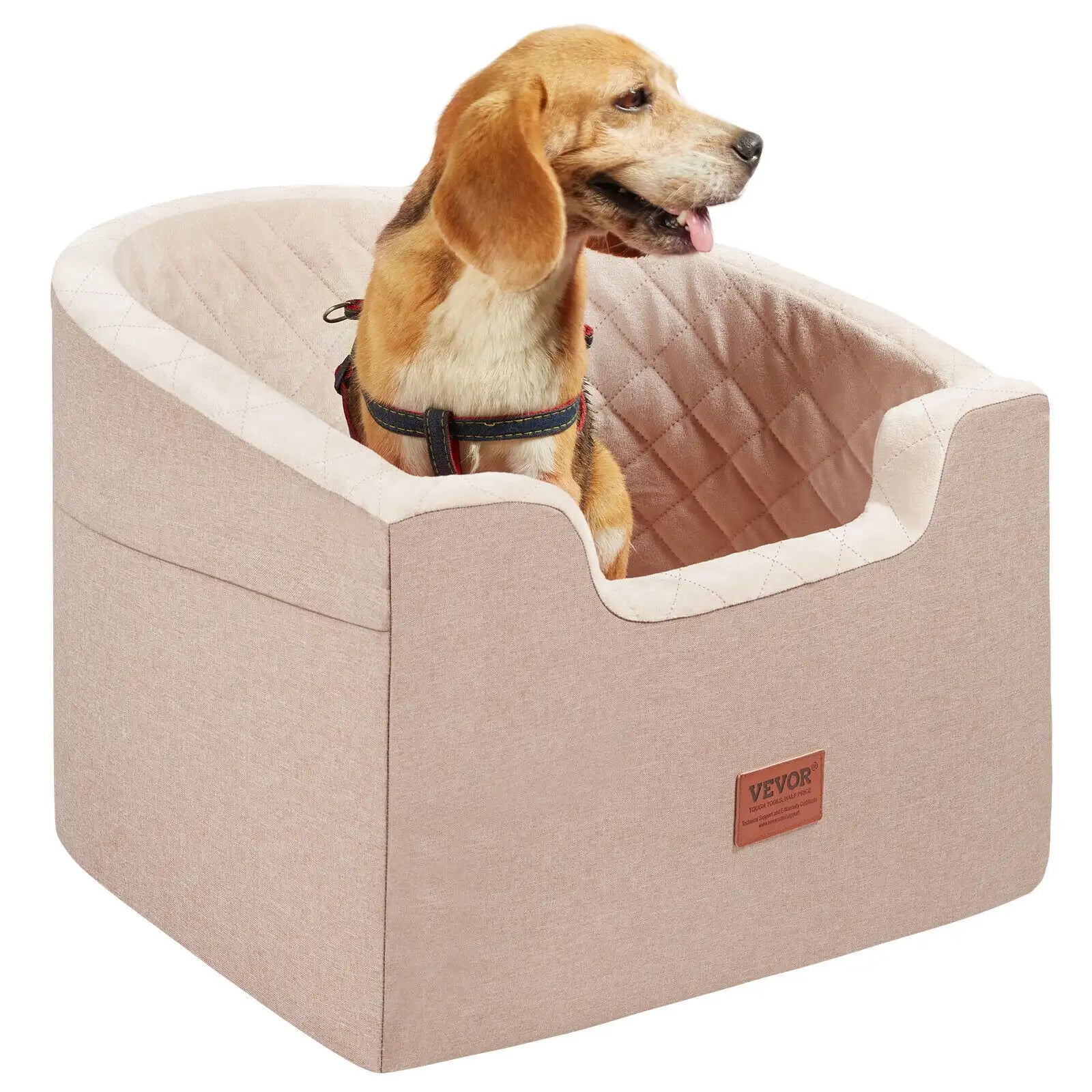 Dog Booster Car Seat Pet Car Seat for Small Medium Dog up to 55 Lbs Brown