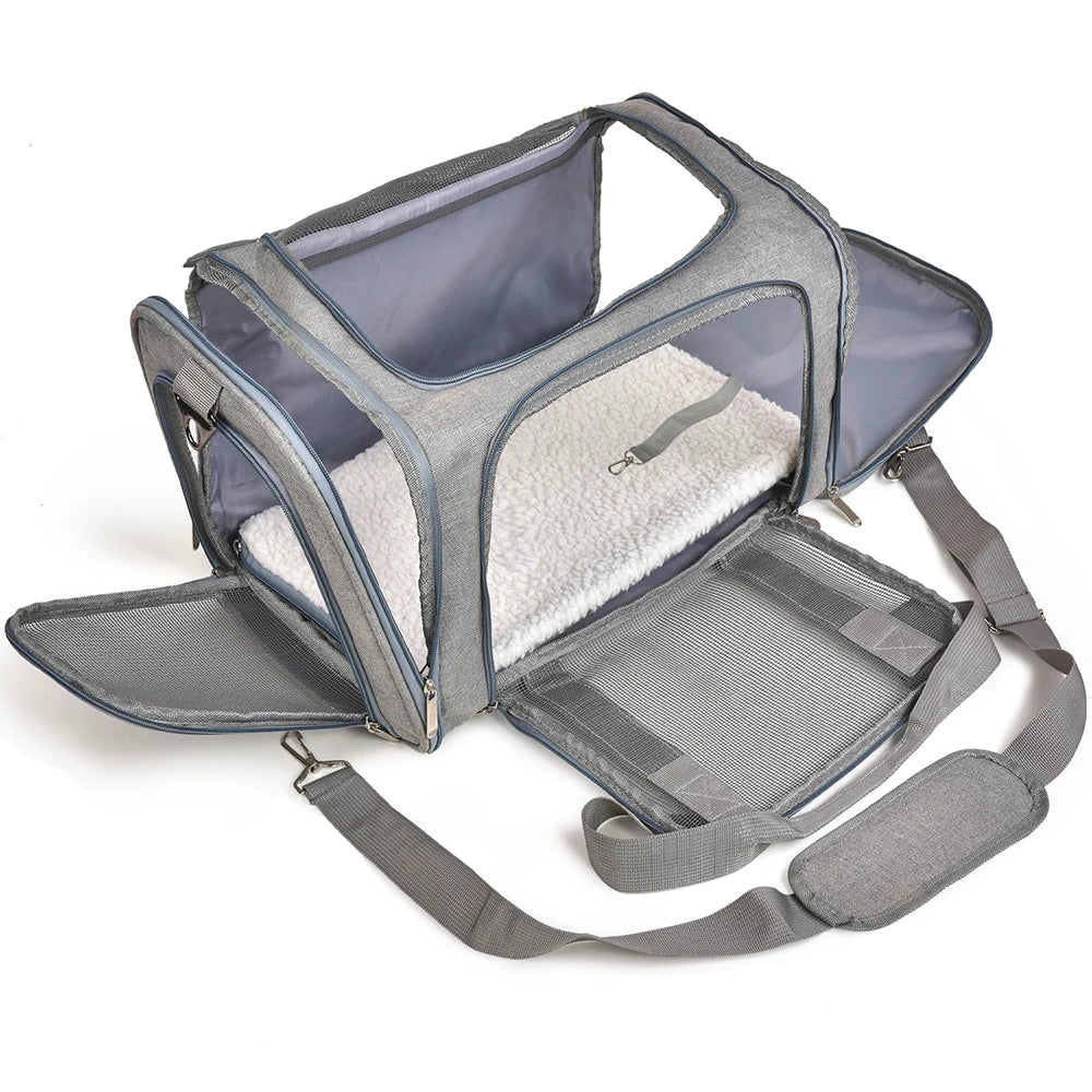 Travel Pet Carriers for Cats and Puppies – Lightweight, Collapsible, and Airline Approved - Yappyboo 