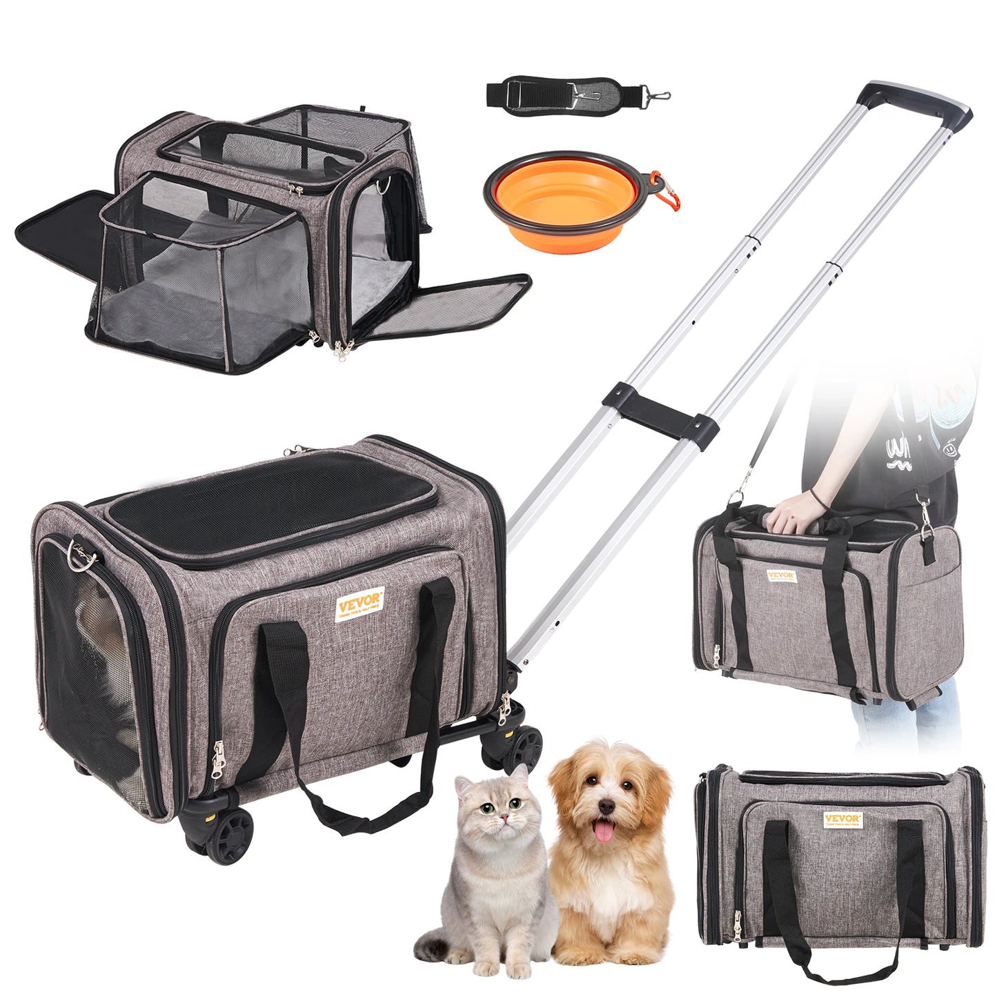 Easy-Rolling Pet Travel Backpack