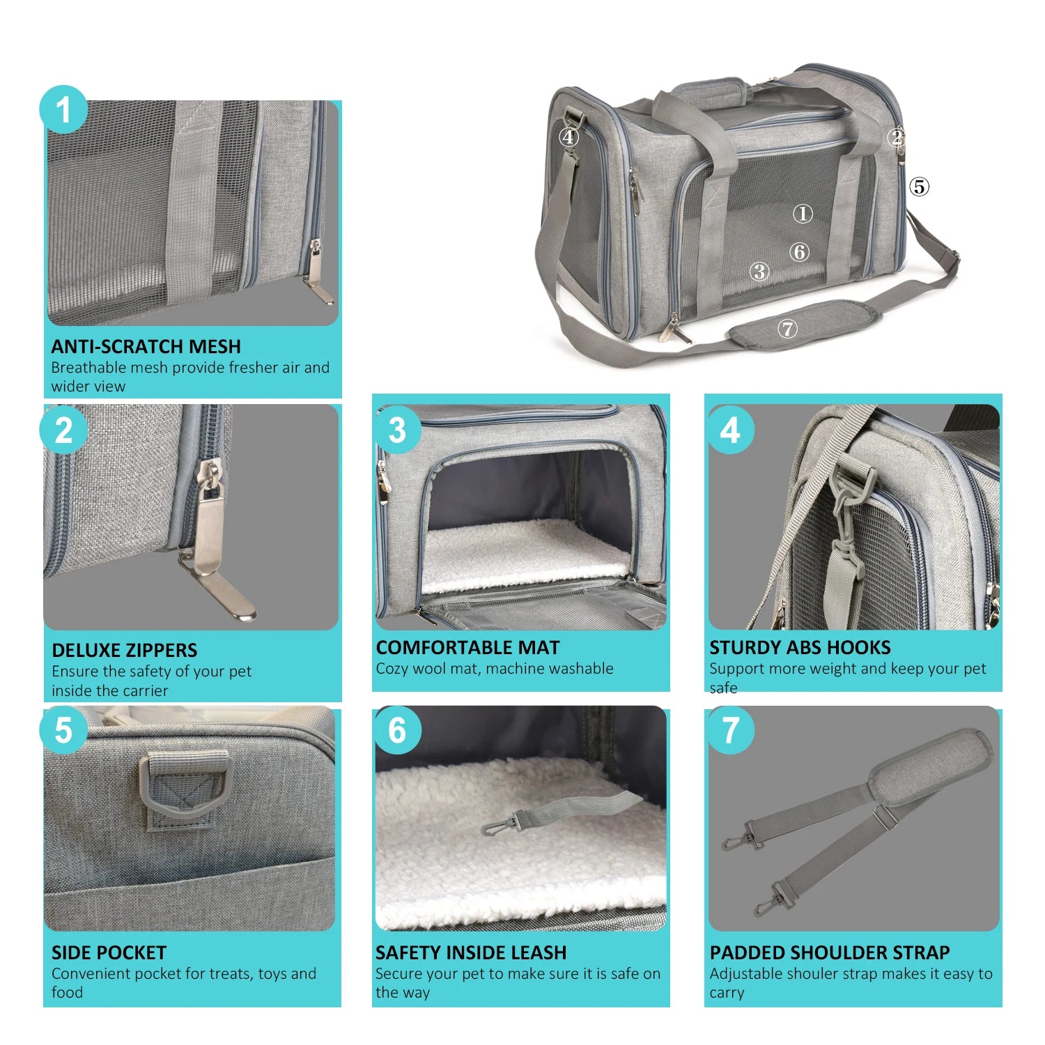 Travel Pet Carriers for Cats and Puppies – Lightweight, Collapsible, and Airline Approved - Yappyboo 
