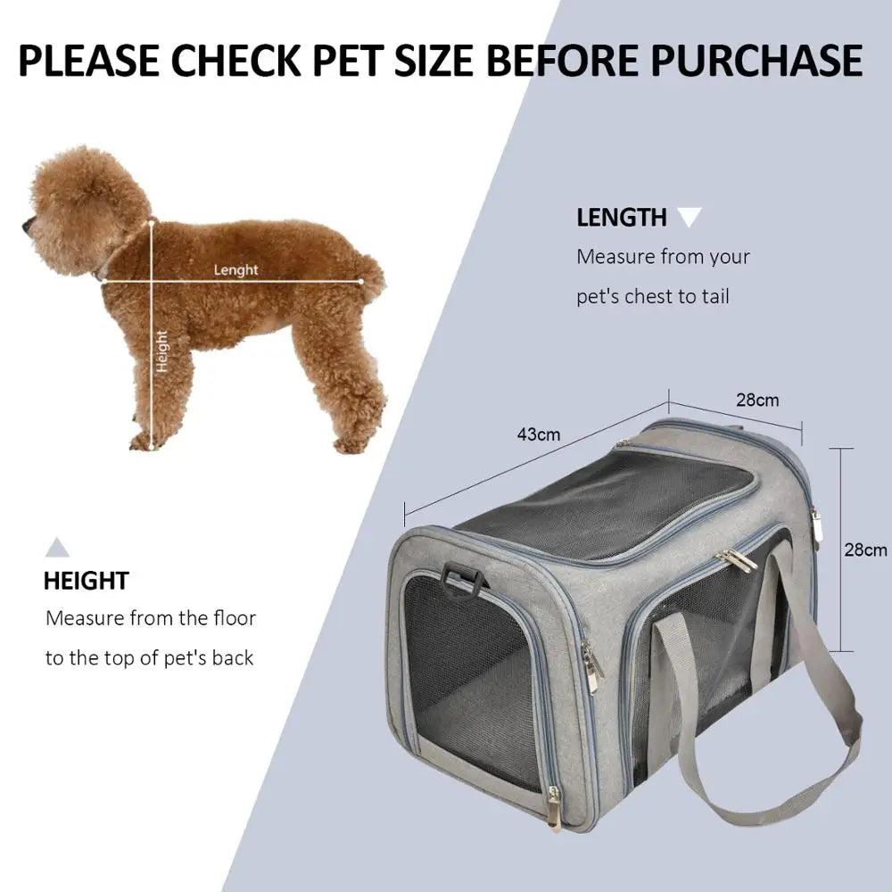 Travel Pet Carriers for Cats and Puppies – Lightweight, Collapsible, and Airline Approved - Yappyboo 