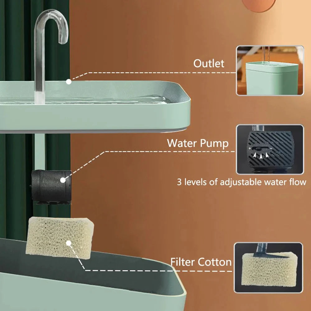 WhisperFlow Pet Water Fountain - Yappyboo 